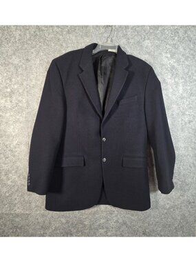Polo University Ralph Lauren Black Wool Cashmere Blazer 3 Button Old Money Sport